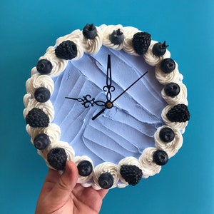 Cake Clock/ Decorative Wall Clock/ Y2k aesthetic home decor/ cute cake home accent/ faux cake/ dummy cake/ unique colorful home decor