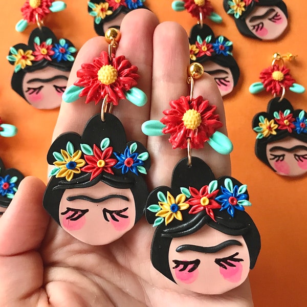 Frida Kahlo Earrings/ Feminist Icon Frida Kahlo Jewelry/ Frida Kahlo Accessories/ Frida Kahlo Inspired Gifts/ Frida Kahlo stuff