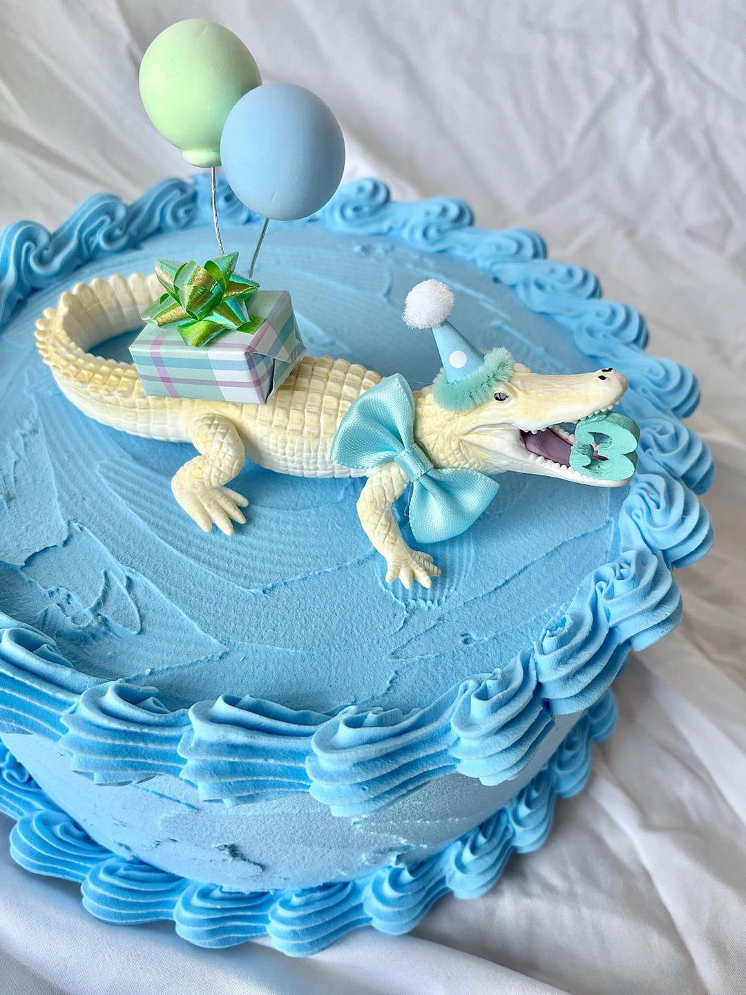 Python And Gator Cake Topper Crocodile or Alligator Safari Animal Cake Topper: Blue Party Animals ...
