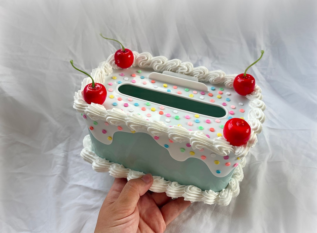 Cake Tissue Box/ Decorative Tissue Box Cover/ Aesthetic Home Decor ...