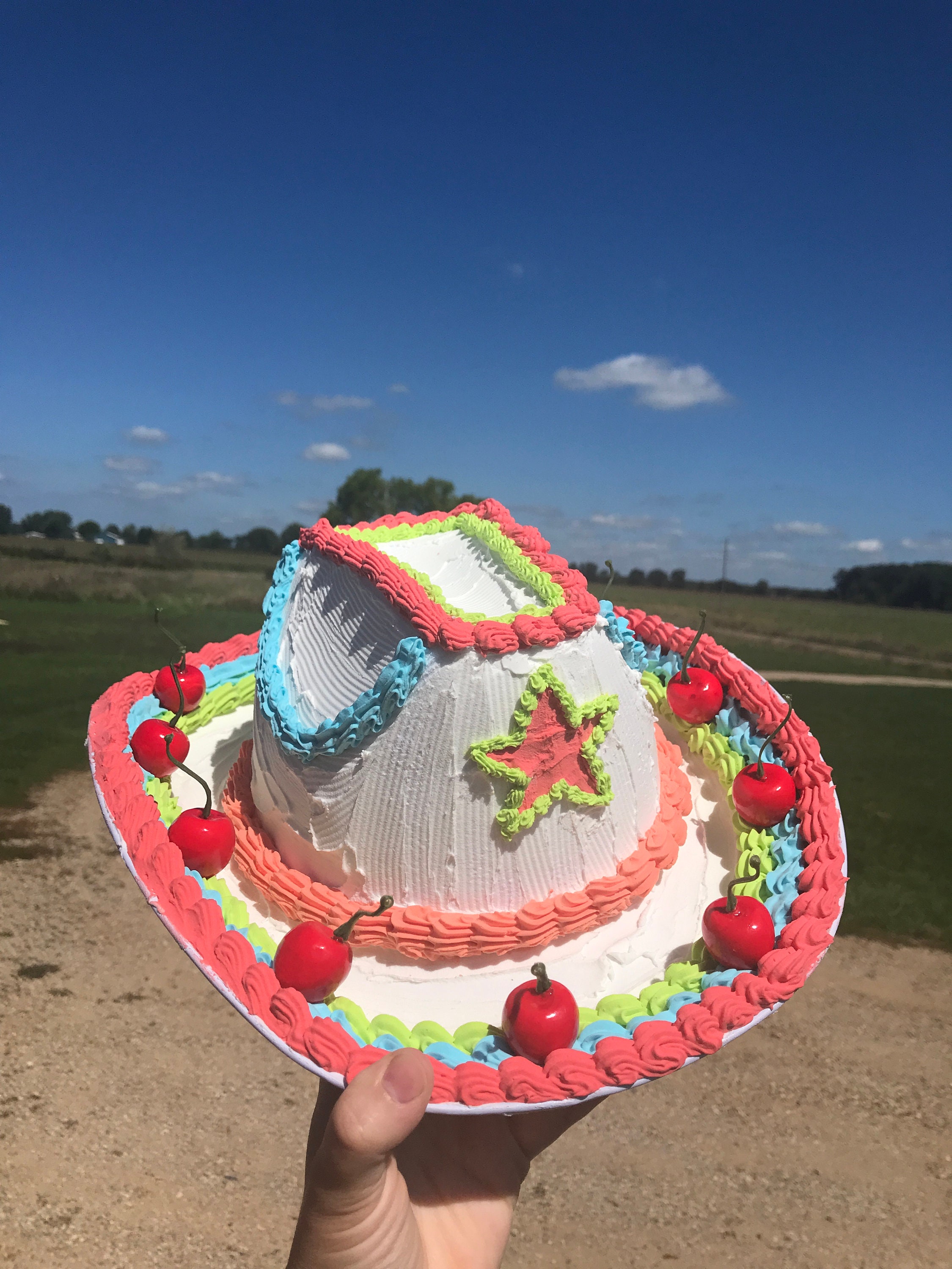 Frosted Cake Cowboy Hat/ Kawaii Cowboy Hat/ Cute Cake  display picture 2