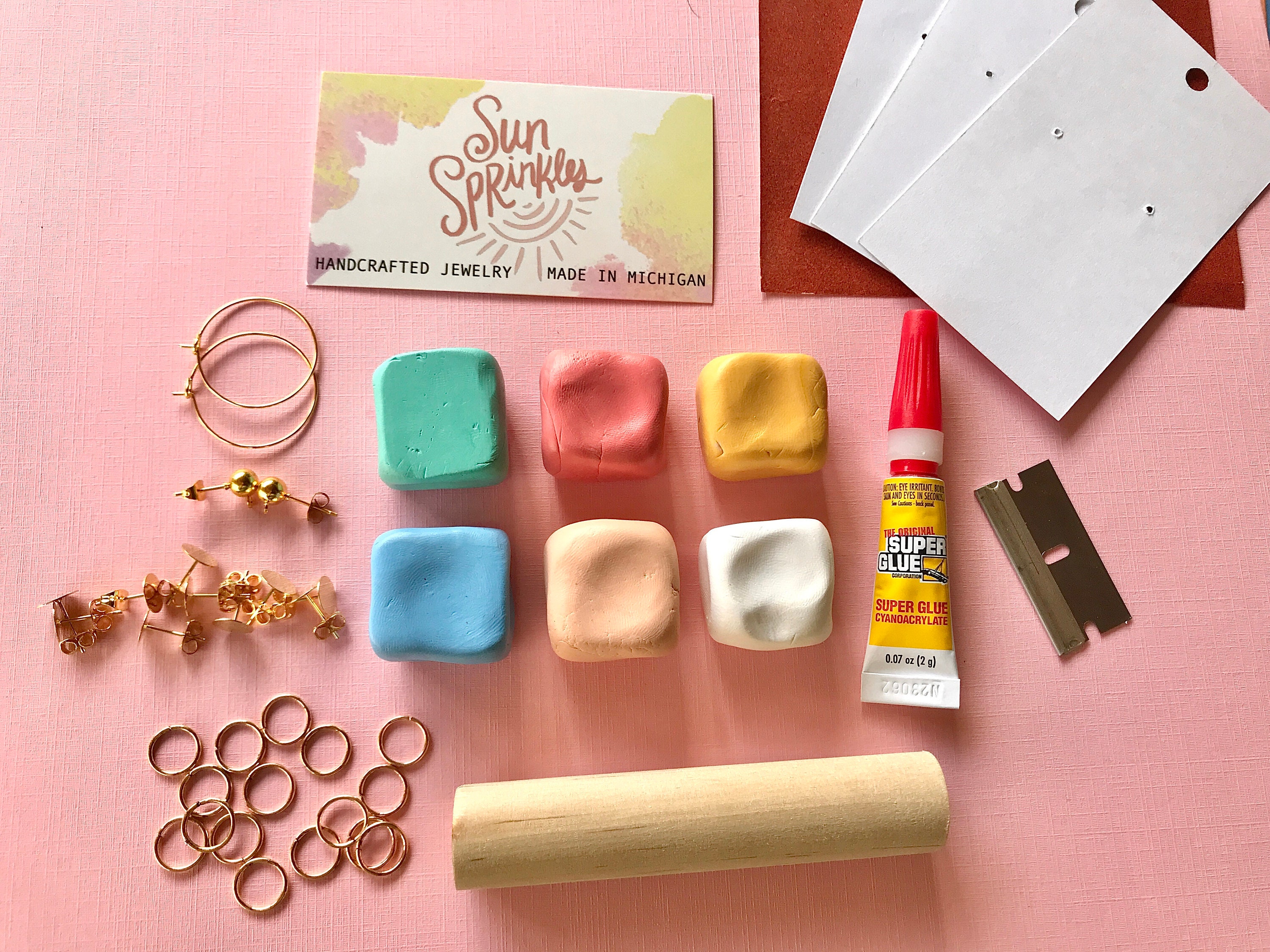 DIY Polymer Clay Earring Kit, Make Your Own Earrings Craft Kit, Beginners Jewellery  Making Set, Letterbox Crafting Gift 