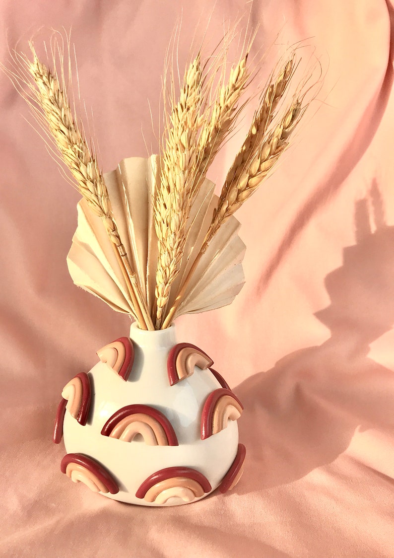 DIY Clay Decorated Bud Vase Kit/ Make your own NEUTRAL bud vase/ Crafting kit/ Vase Craft kit/ Ceramic diy kit/ Ceramic project/ Art project immagine 5