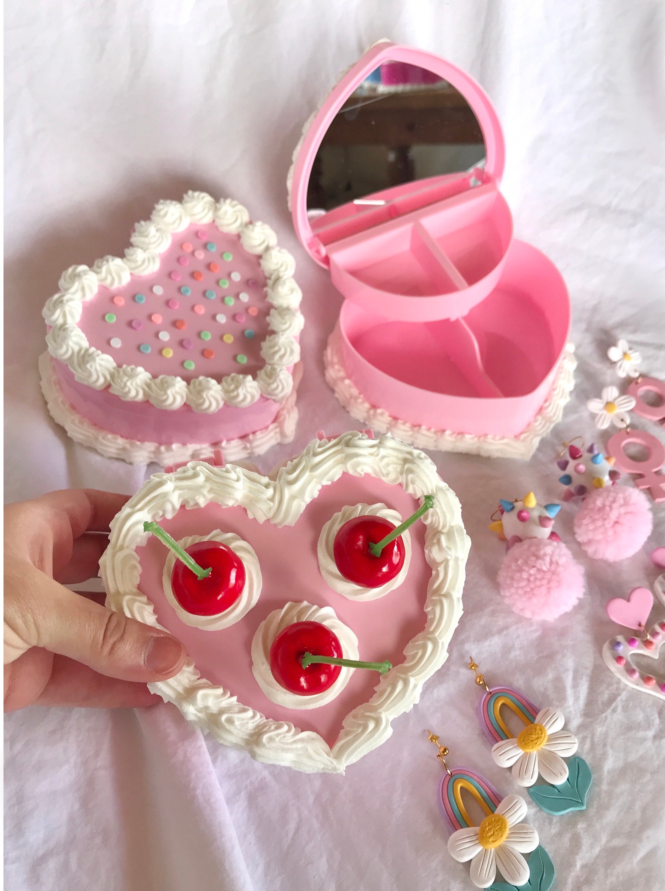 Boîte à Bijoux Cœur En Céramique – Décorative – Rangement Pour Bagues, Colliers – Idée Cadeau Pour Mariage/anniversaire