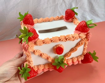 Handmade Faux Cake Tissue Box Cover: Girly Home Decor