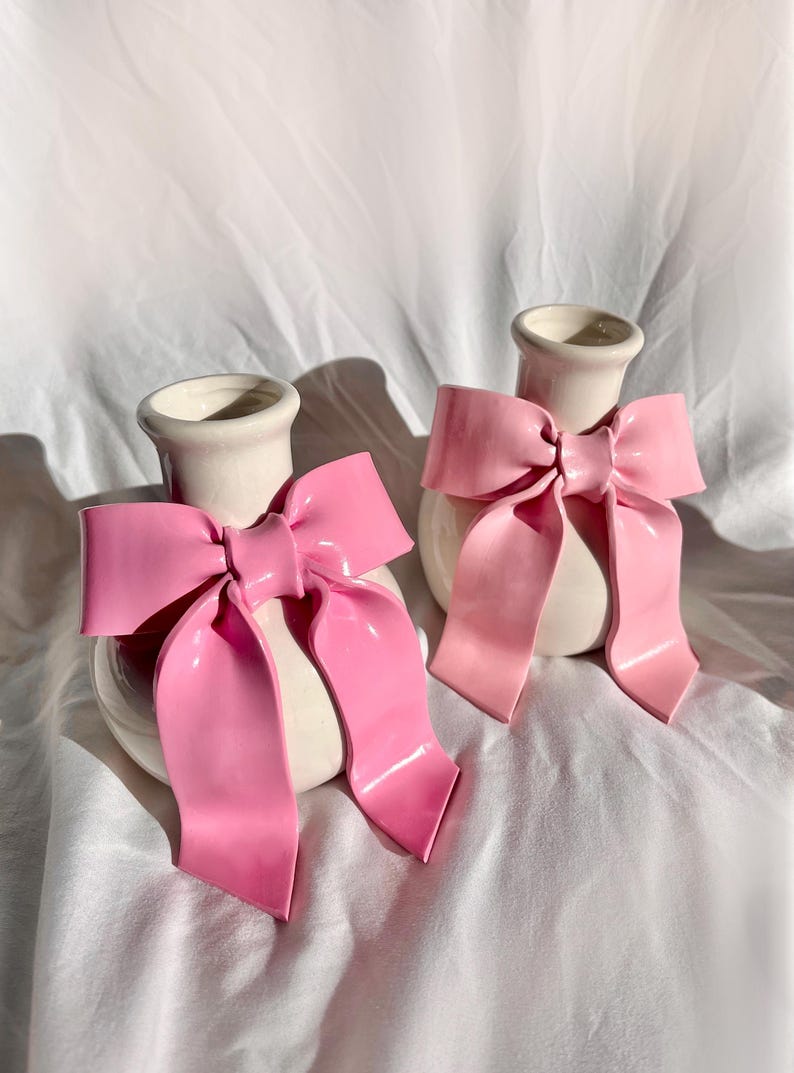 SunSprinklesShop Coquette Bow Vase - Thumbnail 3