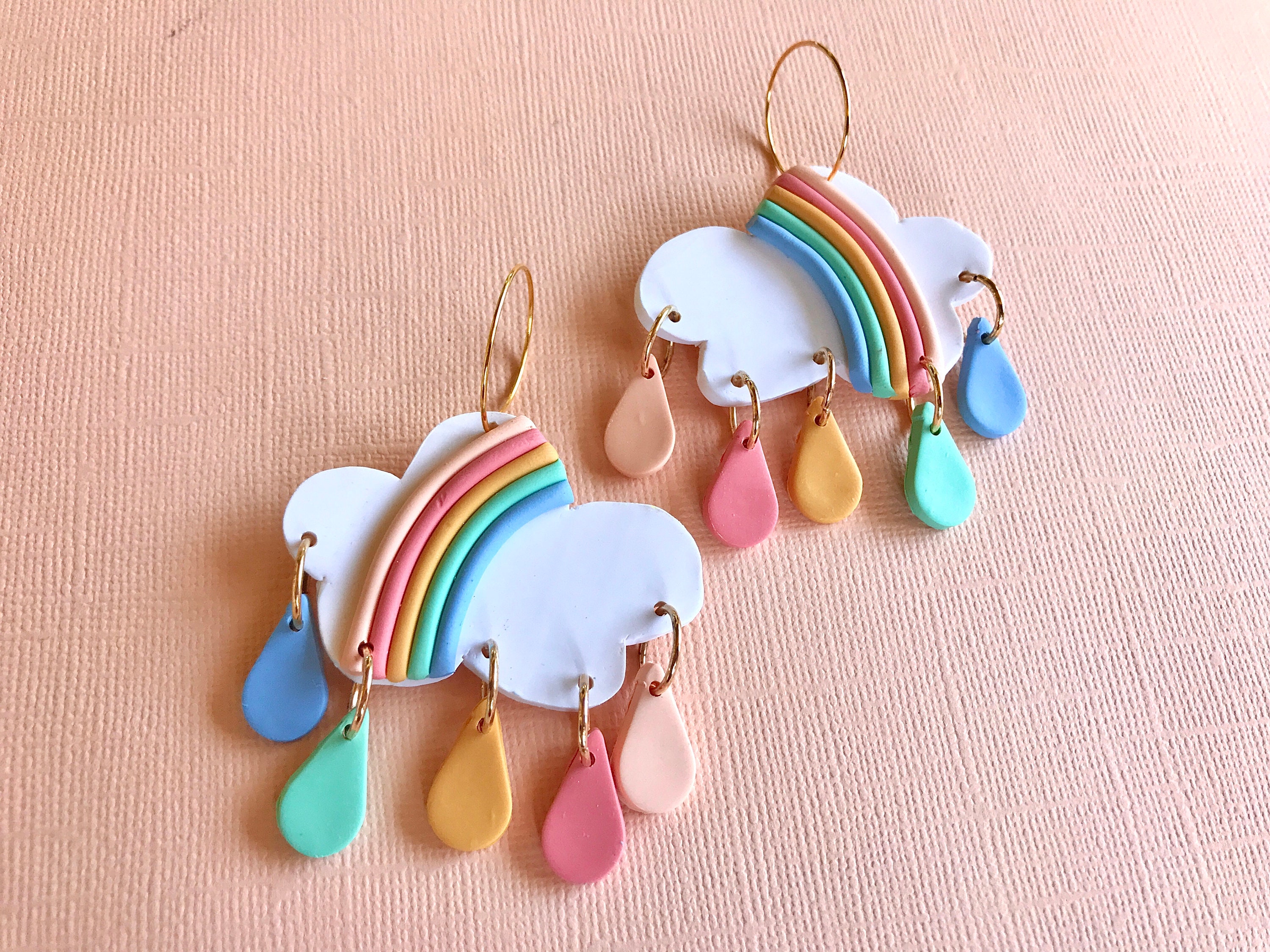 Rainbow cloud best sale earrings