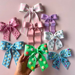 Wall Hanging Decorative Bow/ Clay Coquette Bow/ Cute Girly Nursery Decor/ Princess Theme Decor/ Feminine Wall Decor/ Coquette Aesthetic