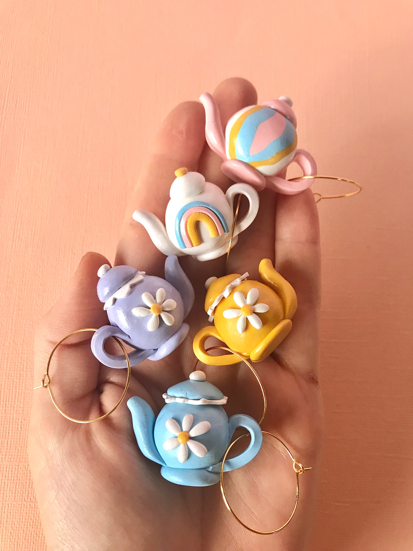 Teapot Earrings/ Tea Party Earrings/ Cute Teapot Earring/ Tea Etsy