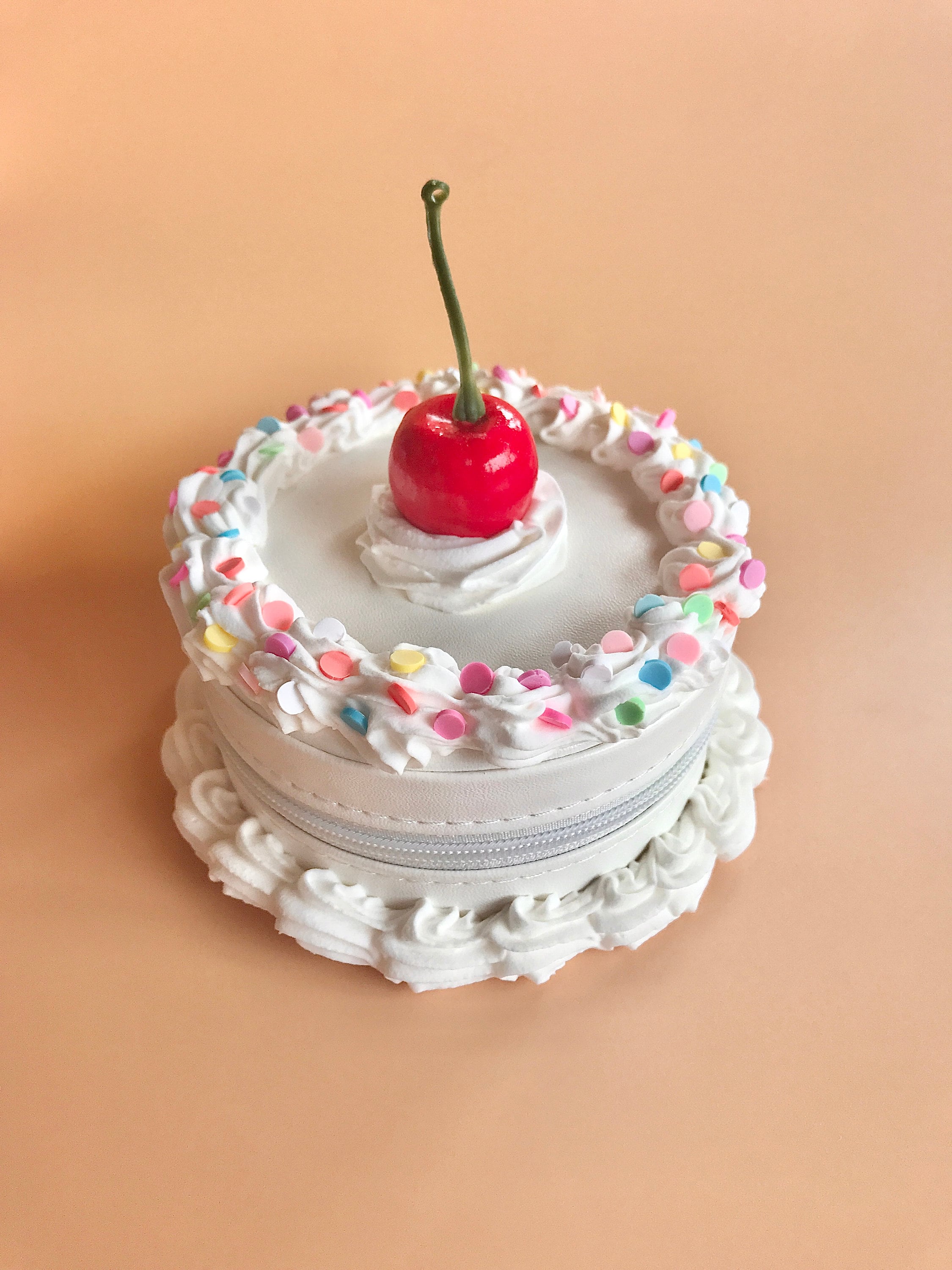 Circular Cake Shaped Jewelry Box/ Cute Jewelry Storage/ Vintage