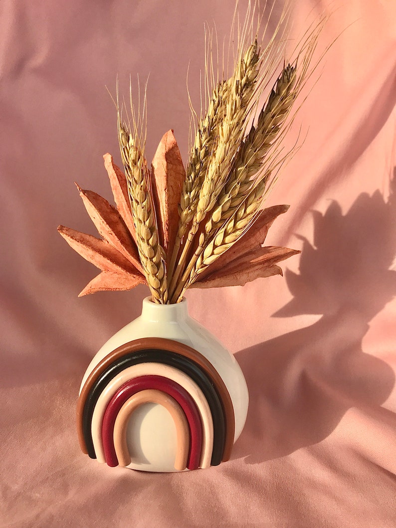 DIY Clay Decorated Bud Vase Kit/ Make your own NEUTRAL bud vase/ Crafting kit/ Vase Craft kit/ Ceramic diy kit/ Ceramic project/ Art project image 4