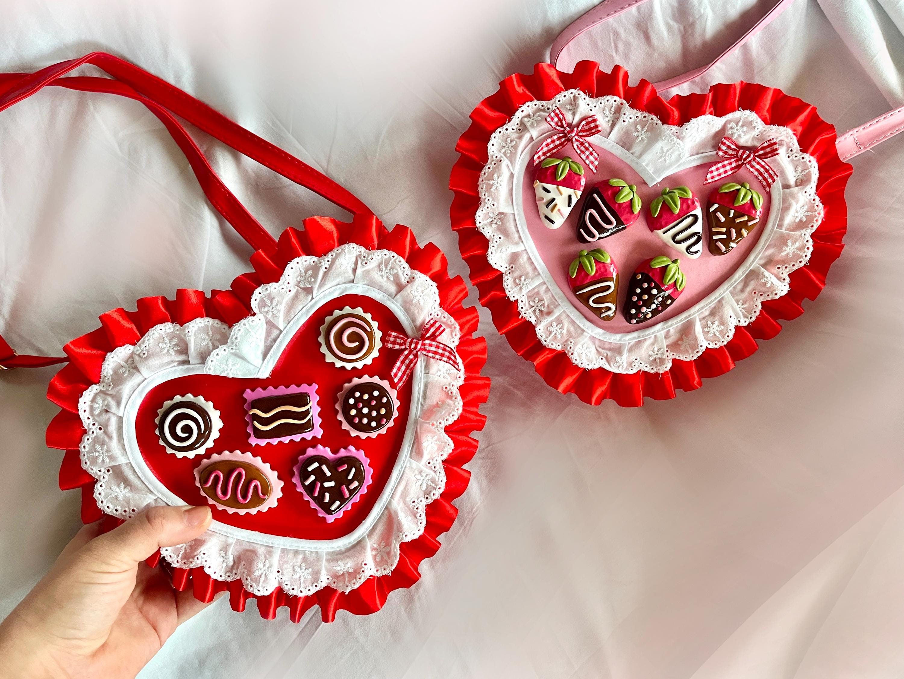 Heart Shaped Box of Chocolates Purse: Kawaii Valentine Crossbody