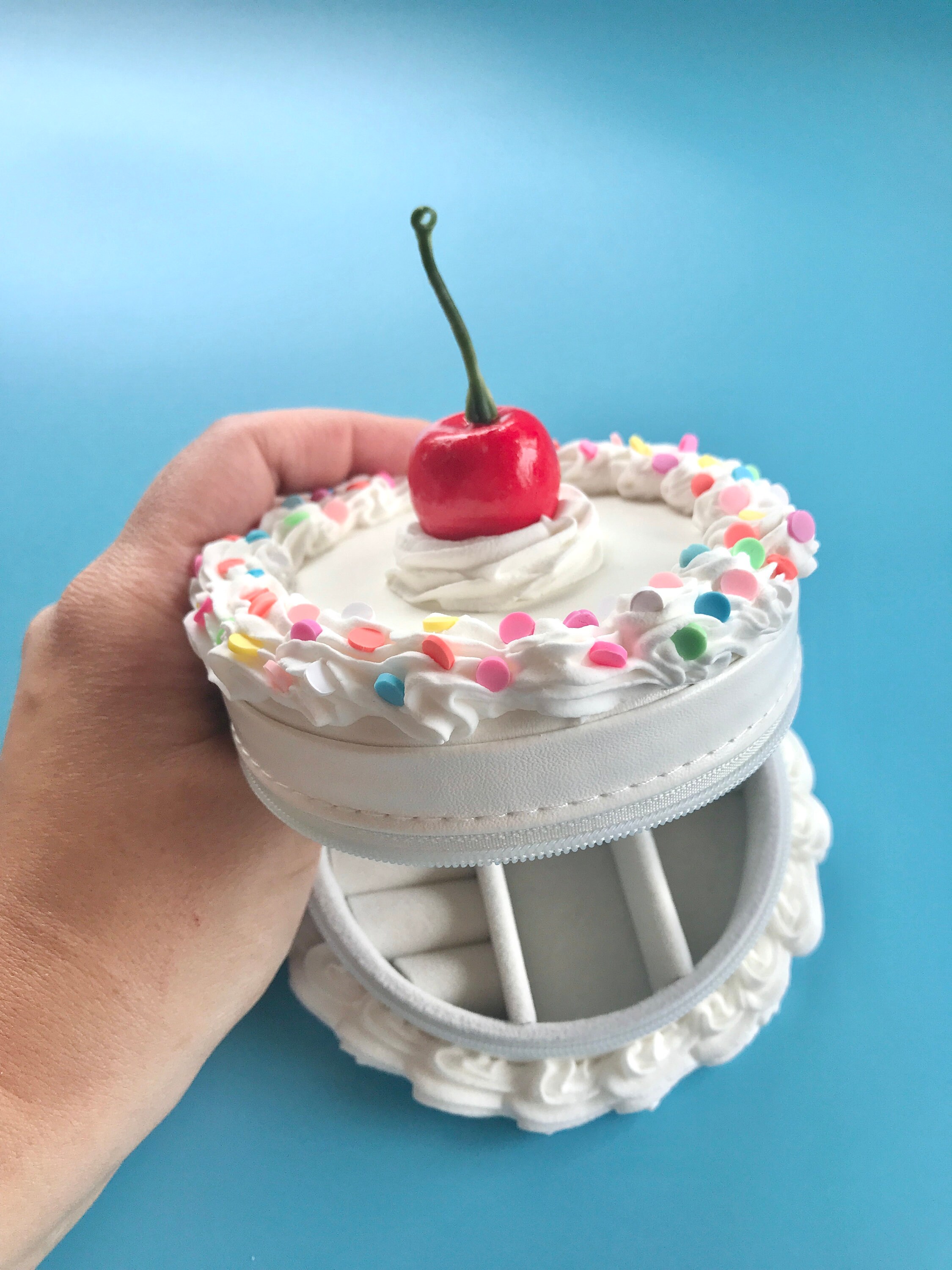 円形ケーキ型ジュエリーボックス/かわいいジュエリー収納/ヴィンテージ