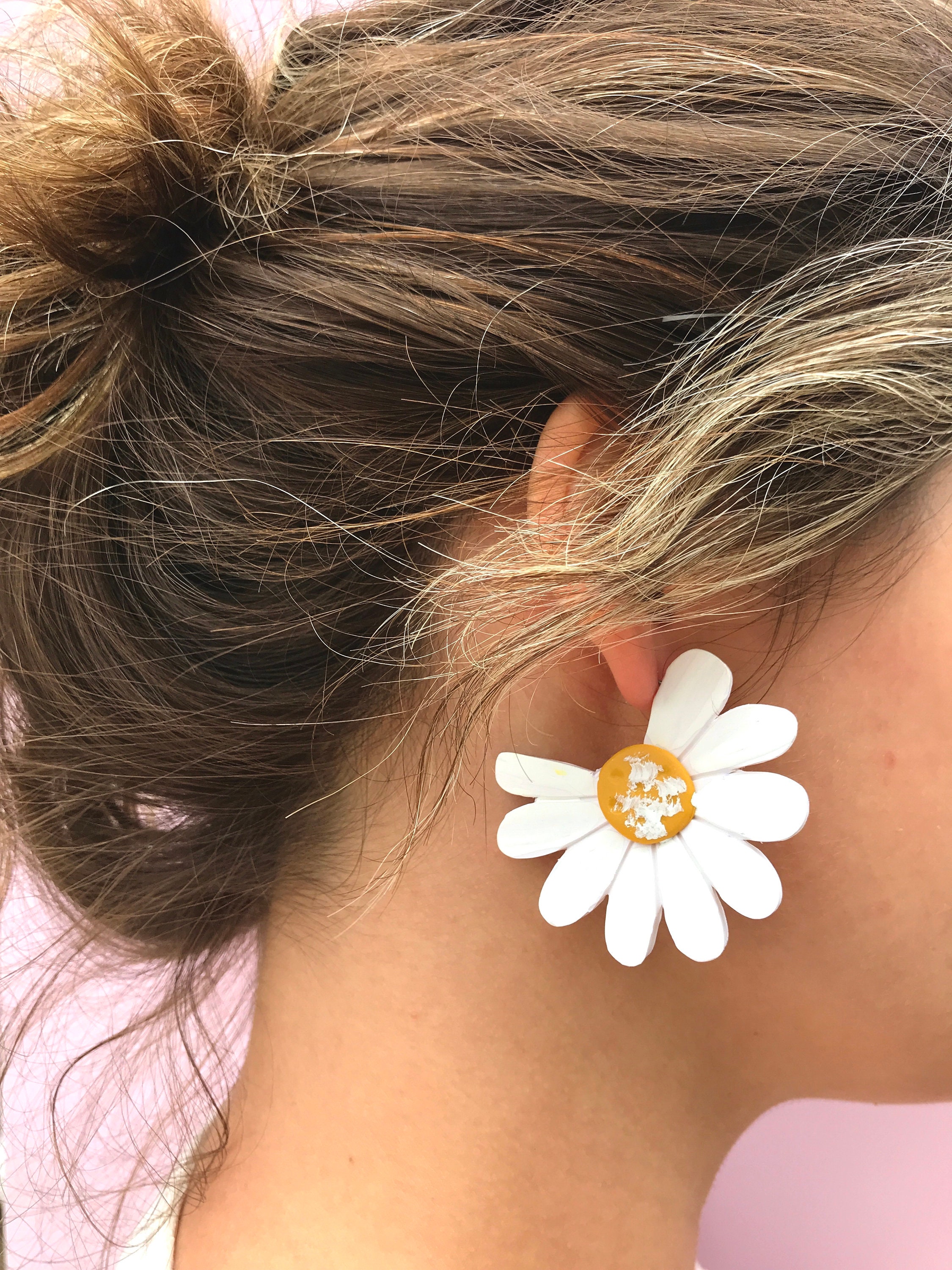 Daisy Recycled Hoop Earrings
