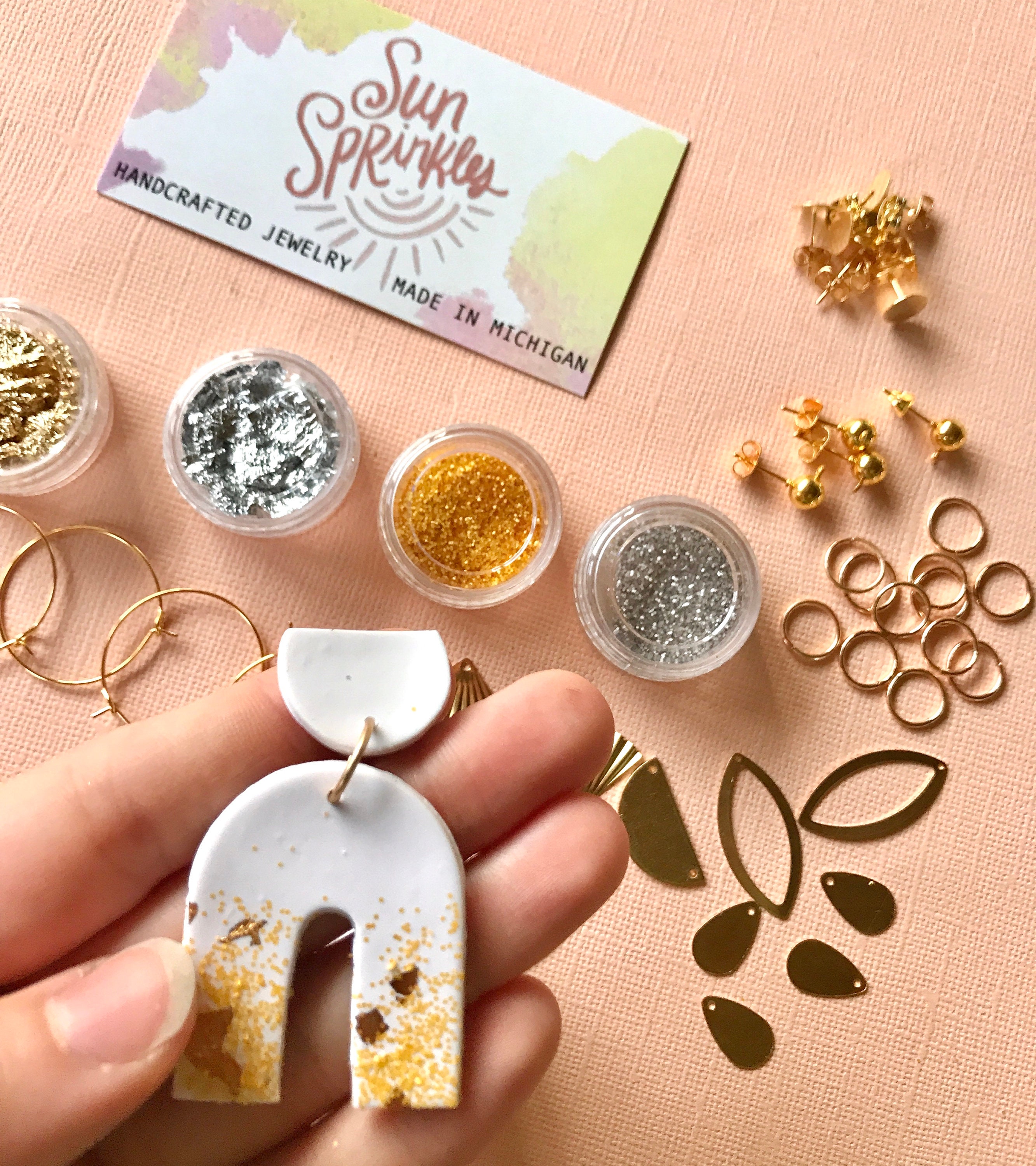 Advanced Sparkle Version DIY Clay Earrings Kit/sun Sprinkles Kit/ Jewelry  Kit/ Make Your Own Polymer Clay Earrings/gift Box Crafting Kit -   Denmark