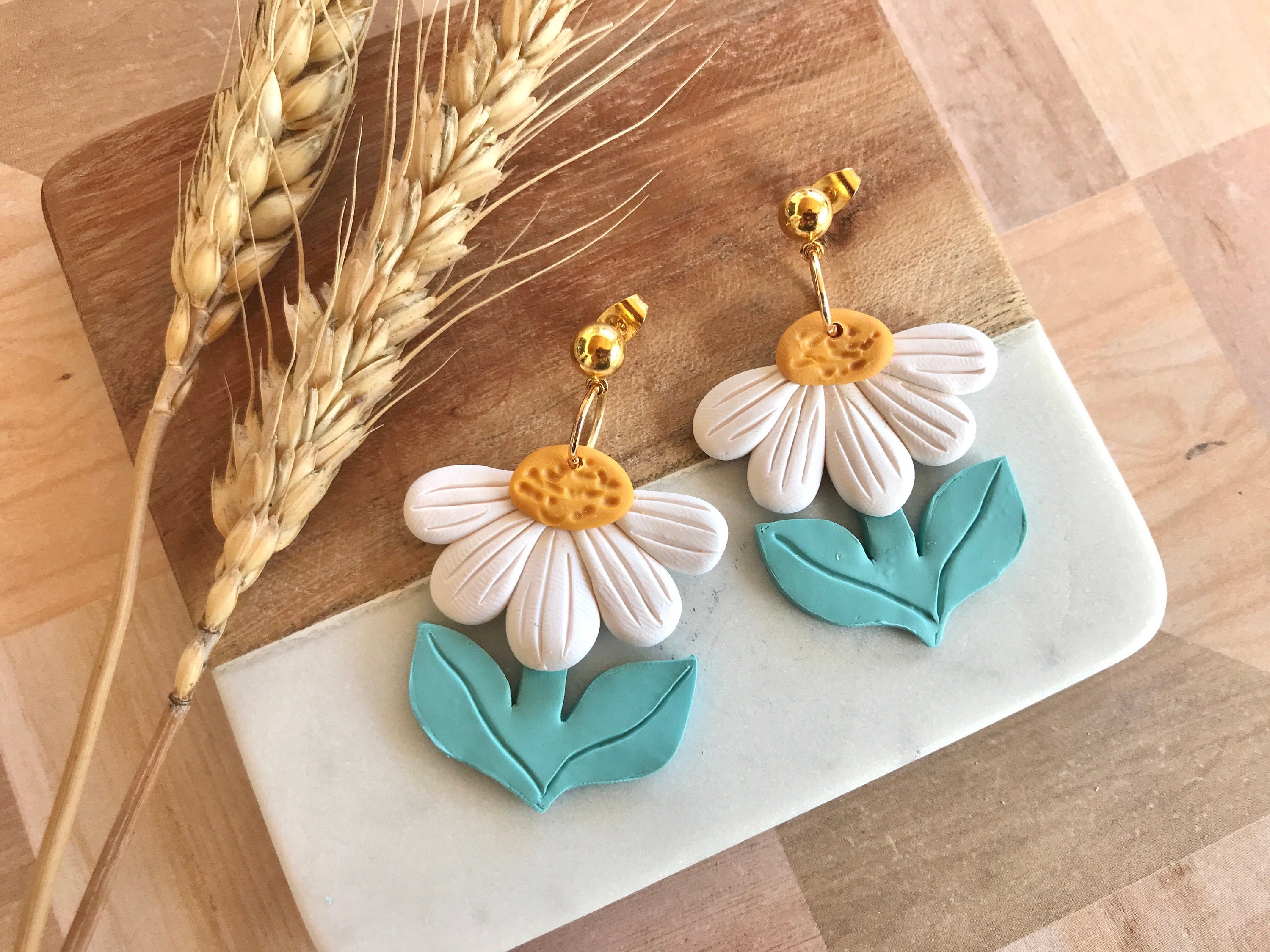 Sunflower Earrings/ Polymer Clay Earrings/ Summer Earrings/ Floral Earrings/  Statement Earrings/ Modern Earrings/ Sunflower Jewelry -  Norway