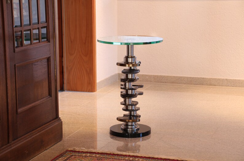 Unique Side Table From Crankshaft Coffee