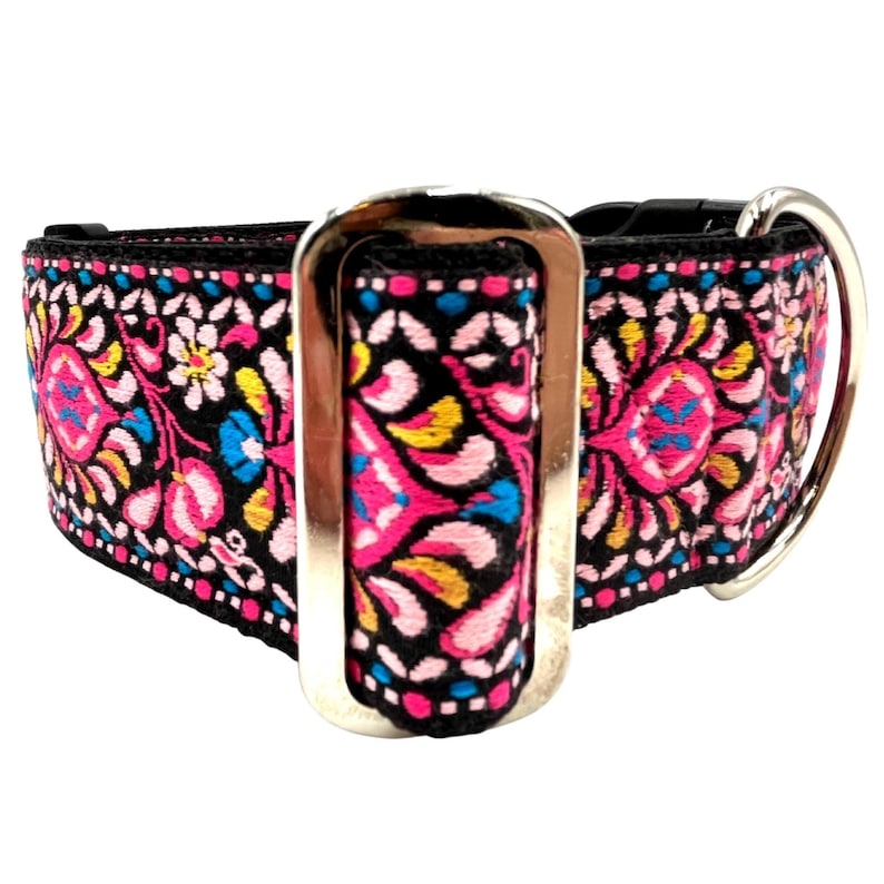 Rockette | 2" Wide Regular or Metal Buckle Dog Collar, Large Breed image 1