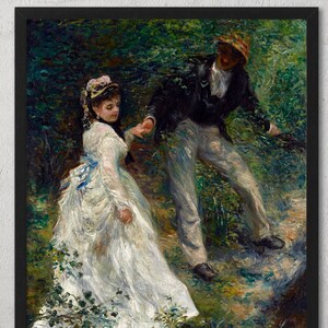 Renoir Painting, La Promenade by Pierre-Auguste Renoir, Fine Art Reproduction, Vintage Renoir, Garden Painting, Man and Woman Painting