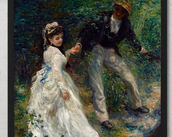Renoir Painting, La Promenade by Pierre-Auguste Renoir, Fine Art Reproduction, Vintage Renoir, Garden Painting, Man and Woman Painting