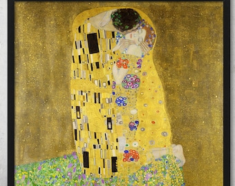 The Kiss by Gustav Klimt, The Kiss Print, Large Wall Art, Large Painting, Large Wall Decor, The Kiss Painting, Fine Art Reproduction