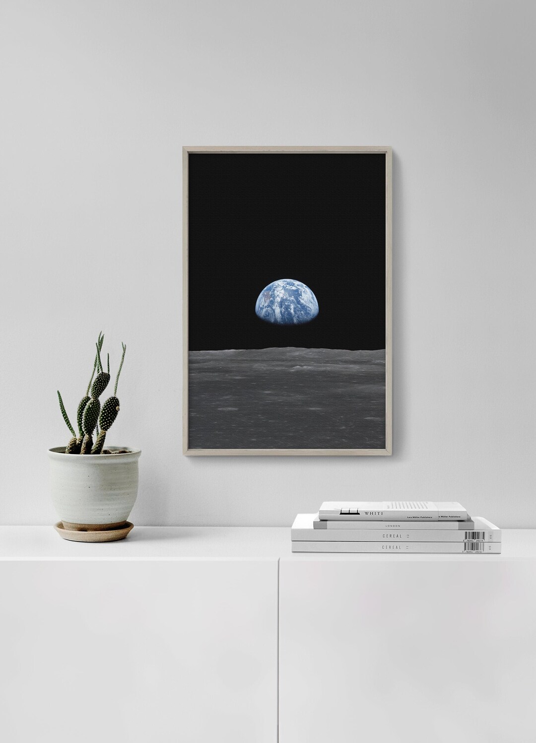 Earth From Moon Apollo 11 Mission Print | 1969 Space Art - Etsy