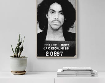 Prince Mugshot Print | Celebrity & Musician Quality Art Prints