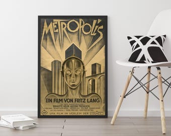 Fritz Lang's Metropolis 1926 Movie Poster – Vintage Reprint A1/A2/A3/A4