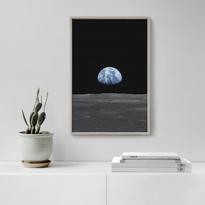 Earth From Moon Apollo 11 Mission Print | 1969 Space Art - Etsy