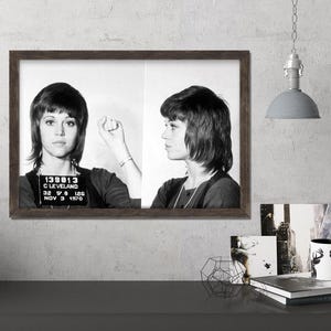 Jane Fonda Mugshot Print | Celebrity, Famous, and Musician Mug Shot Quality Art Prints & Posters