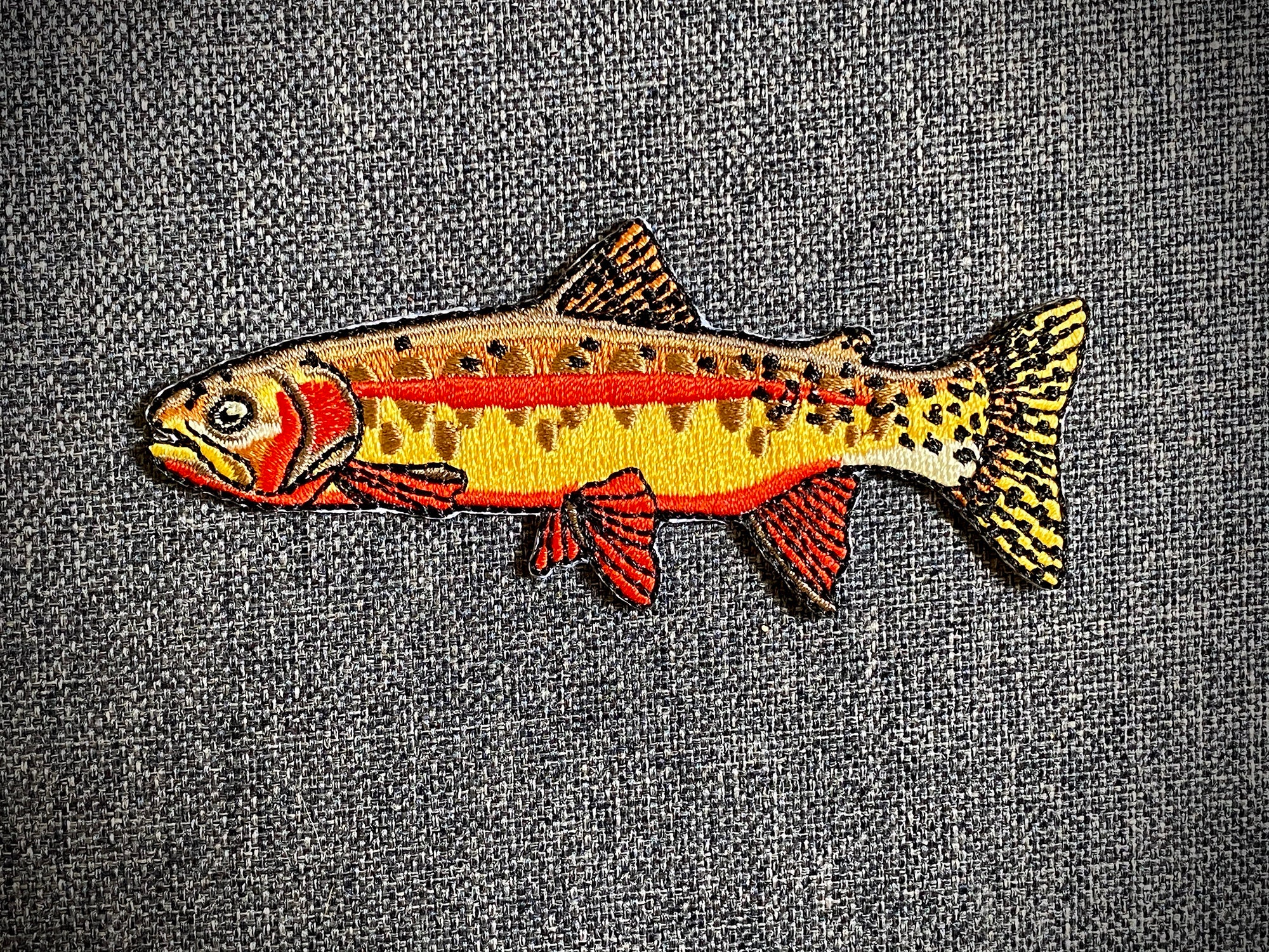 Trout Patch Set of Five Brown Trout Rainbow Trout x2 Brook Etsy