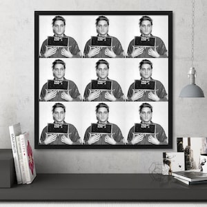 Elvis Mugshot Square Print | Celebrity, Famous, and Musician Mug Shot Quality Art Prints & Posters