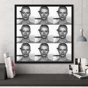 David Bowie Mugshot Print | Celebrity, Famous, and Musician Mug Shot Quality Art Prints & Posters