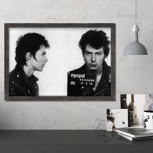 Sid Vicious Mugshot Print | Celebrity, Famous, and Musician Mug Shot Quality Art Prints & Posters