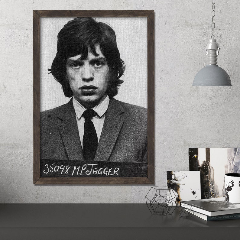 Mick Jagger Mugshot Mick Jagger Poster Mick Jagger Art | Etsy