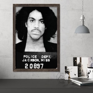 Prince Mugshot Print | Celebrity & Musician Quality Art Prints image 2