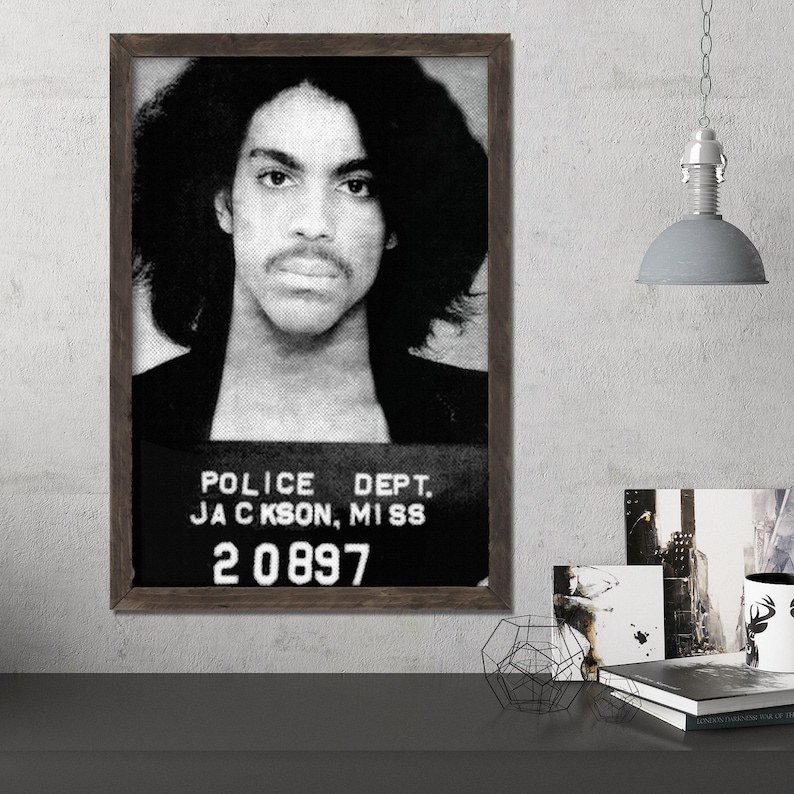 Prince Mugshot Print | Celebrity & Musician Quality Art Prints image 2