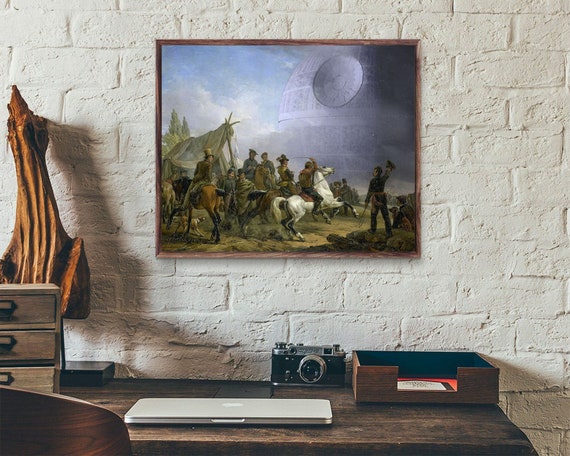 Star Wars Wall Art Death Star Geek Wall Art Star Wars Etsy