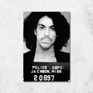 Prince Mugshot Print | Celebrity & Musician Quality Art Prints image 3