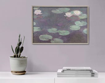 Monet "Ninfee rosa" Water Lillies Art Print | Canvas, Fine Art Prints & Poster Reproductions