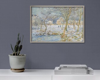 Monet "The Pond, Snow Effect" Art Print | Canvas, Fine Art Prints & Poster Reproductions