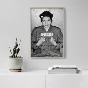 Rosa Parks Mugshot Print | Celebrity & Civil Rights Icon Art Print