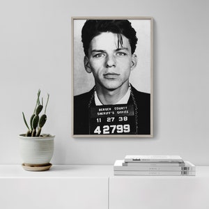 Frank Sinatra Mugshot Print | Celebrity Musician Art Poster