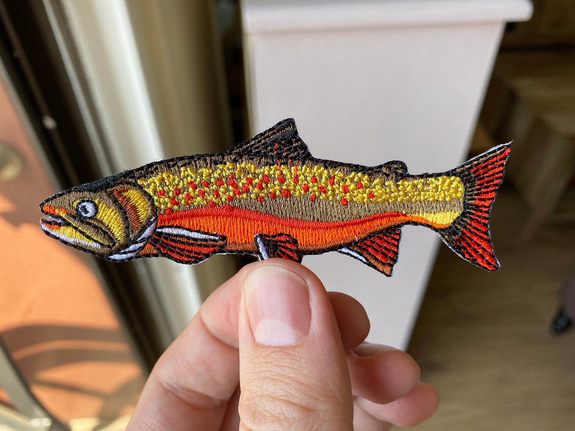 Brook Trout Patch Patches for Jackets Fishing Patch Fly Etsy