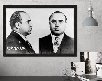 Al Capone Mug Shot Photo – Rarely Seen Terminal Island Prison – 8x10 Glossy