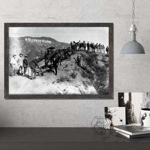 Vintage Hollywood Landschild Druck | Hollywood-Hills-Kunstdruck