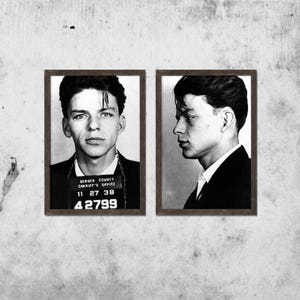 Frank Sinatra Mugshot Two Print | Celebrity, Famous, and Musician Mug Shot Quality Art Prints & Posters