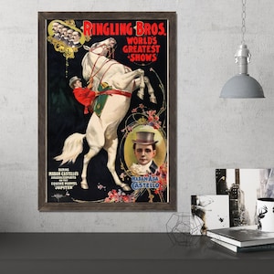 Ringling Bros, World&#39;s Greatest Shows, Madam Ada Castello, 1899, Classic Poster, Vintage Poster, Retro Poster, Loft Art, Office Art