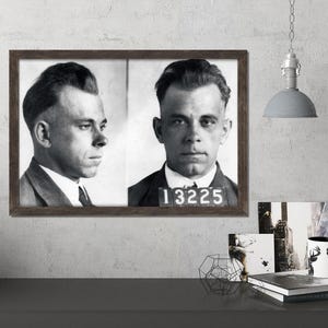 John Dillinger Mugshot Print | Celebrity, Famous, and Musician Mug Shot Quality Art Prints & Posters