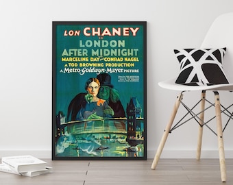 London After Midnight Horror Movie Poster: 1927 Silent Film Art